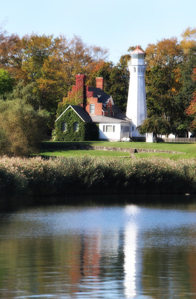 Port Sanilac from the Water - Lighthouses