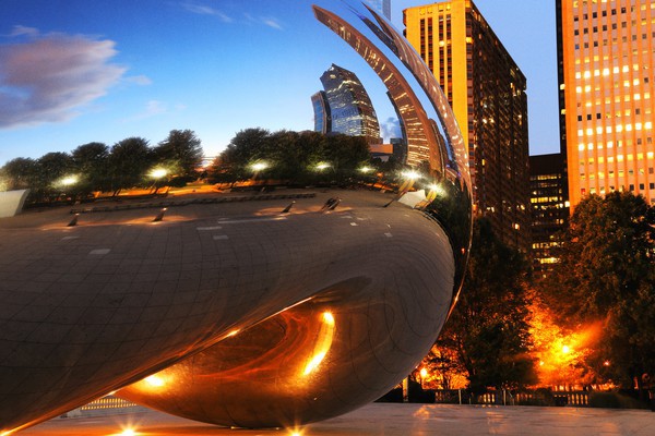 CLoudgate side before sunrise - Architecture and Night Skyline