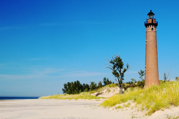 Little Sable Lighthouse from the Beach - Lighthouses