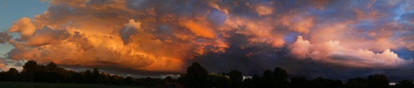 Crazy Sky at Woodland Park Pano - Landscapes, Places, and Things in Nature