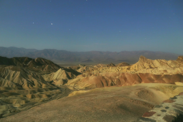 Dante's View by the Moonlight - California- Yosemite, Death Valley, and San Francisco