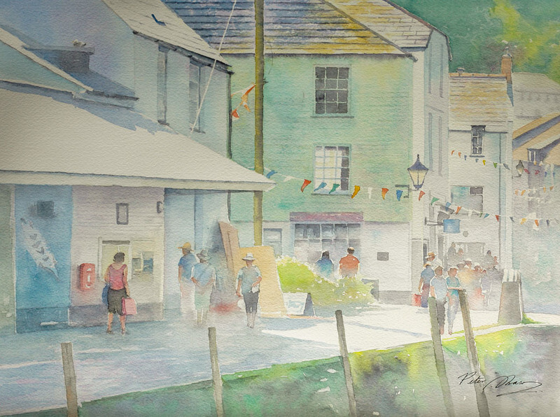 'Summer Bunting, Polperro' - 'Figures in the Landscape'