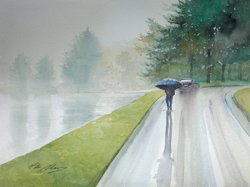 'A Walk in the Rain' - 'Figures in the Landscape'