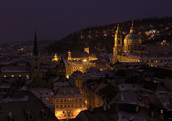 Mala Strana at night, Prague by Charlotte Brett LRPS
