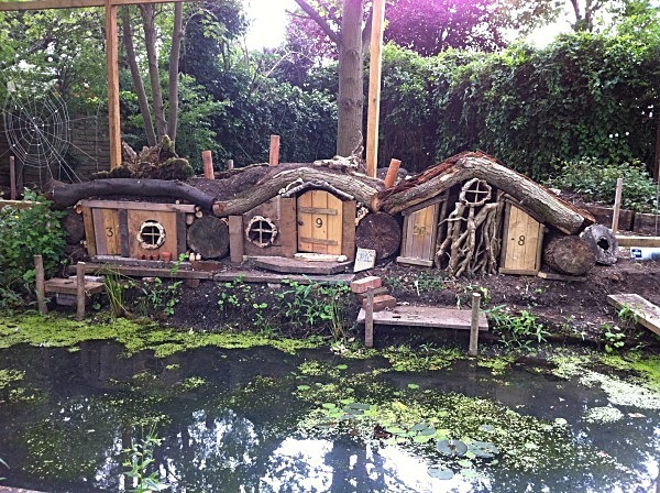 Hobbit houses for wildlife habitat - Stratford Butterfly Farm (in progress)
