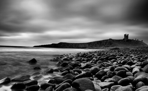 Dunstanburgh Castle - Black & White