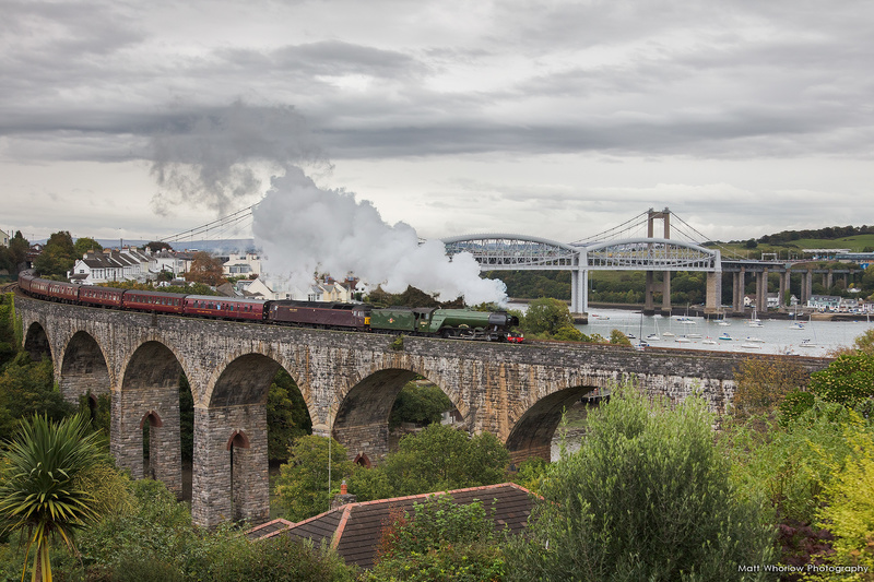 Flying Scotsman at Saltash - Cornwall - Towns and Countryside