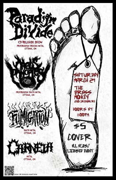 Paradigm Divide CD Release 2012 - Flyers