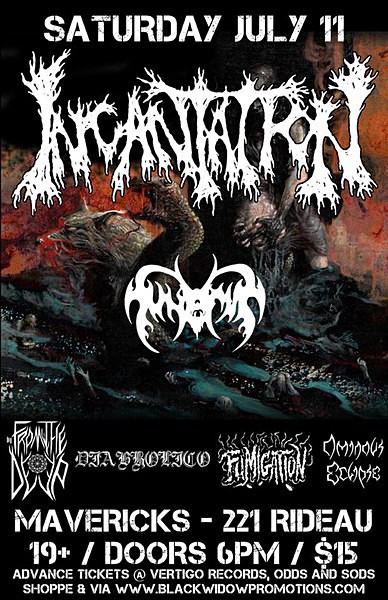 Incantation July 2015 - Flyers
