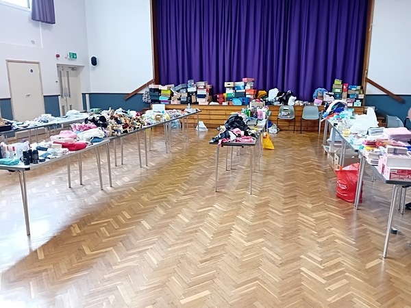 Ready to begin - 'Link To Hope' Christmas boxes