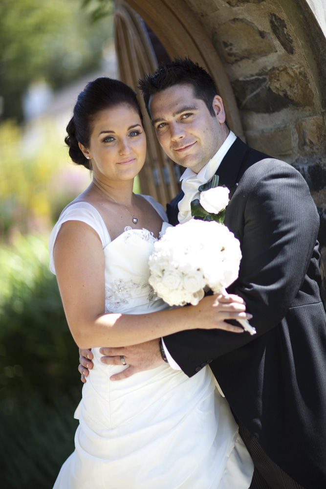 Bride and Groom at Bear Hotel, Cowbridge - Wedding Photography at The Bear Hotel, Cowbridge