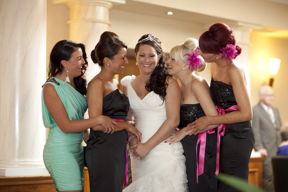 Bride & Best Friends at Bryn Meadows - Wedding Photography at Bryn Meadows Golf & Country Club