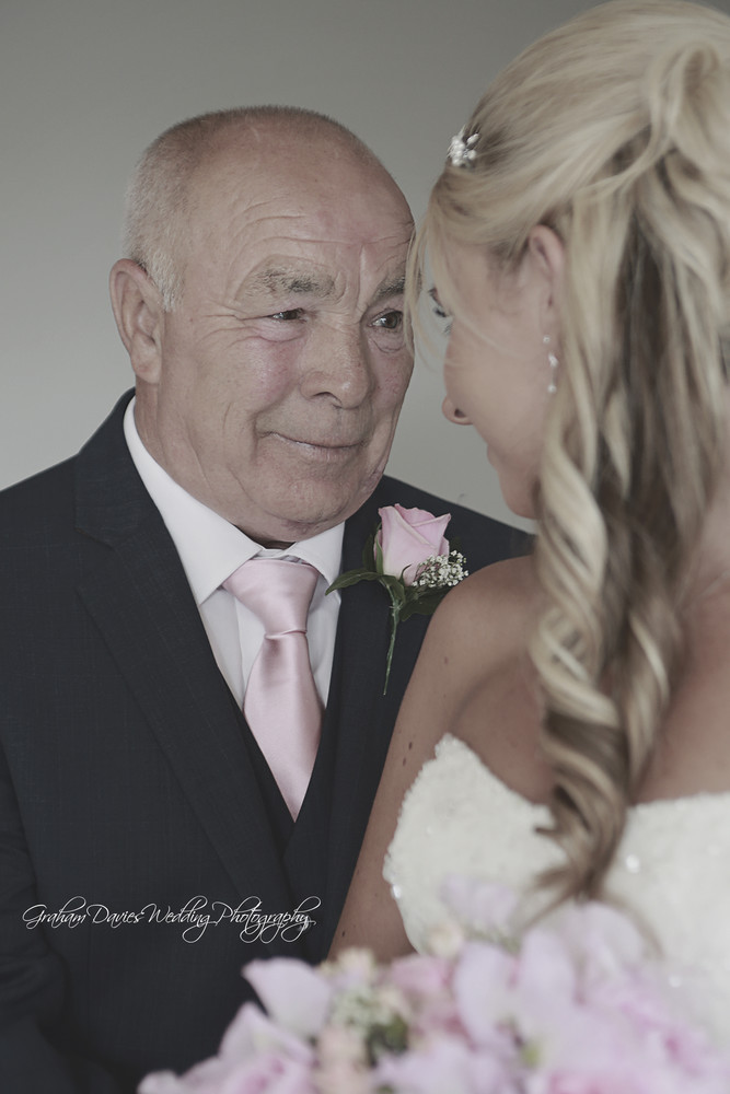 Miskin Manor Father of the Bride and his daughter - Wedding Photography at Miskin Manor