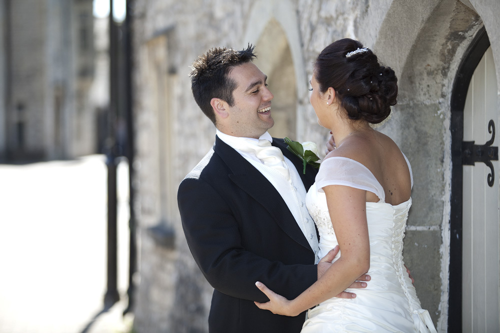 Bride and Groom at Bear Hotel, Cowbridge - Wedding Photography at The Bear Hotel, Cowbridge