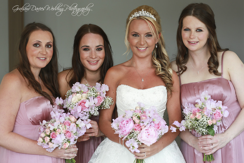 Miskin Manor Bride & bridesmaids - Wedding Photography at Miskin Manor