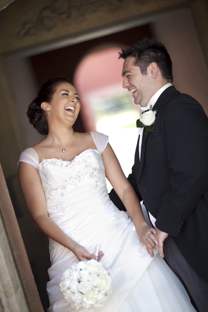 Bride and Groom at Bear Hotel, Cowbridge - Wedding Photography at The Bear Hotel, Cowbridge