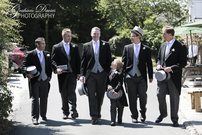 Groom and his Groomsmen at Wedding at St. Hilary - Wedding Photography at St. Hilary