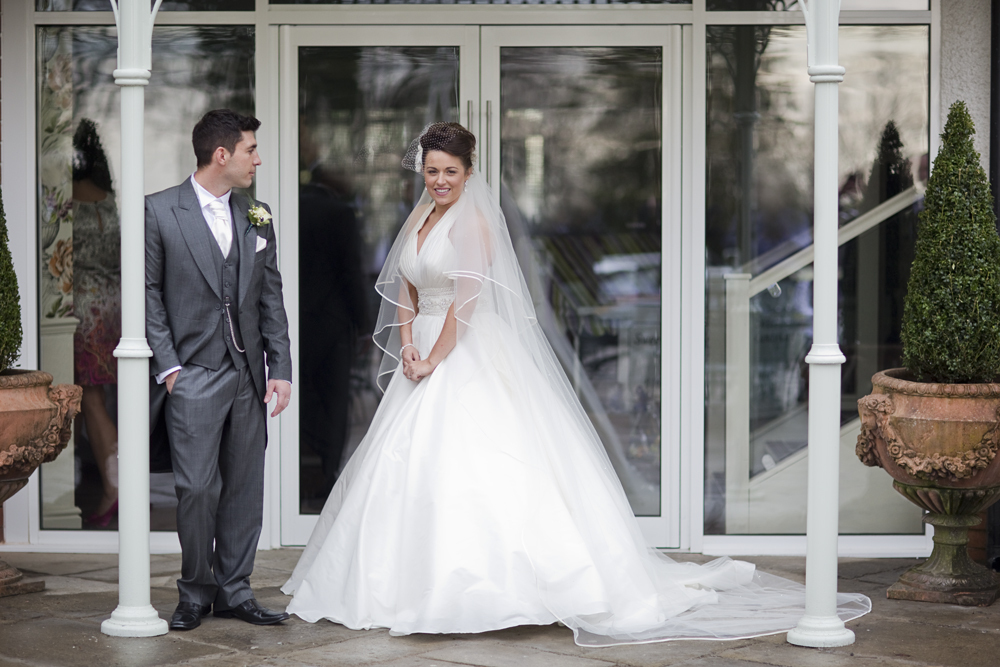 Bride & Groom at Coed y Mwstwr Hotel - Wedding Photography at Coed y Mwstwr Hotel
