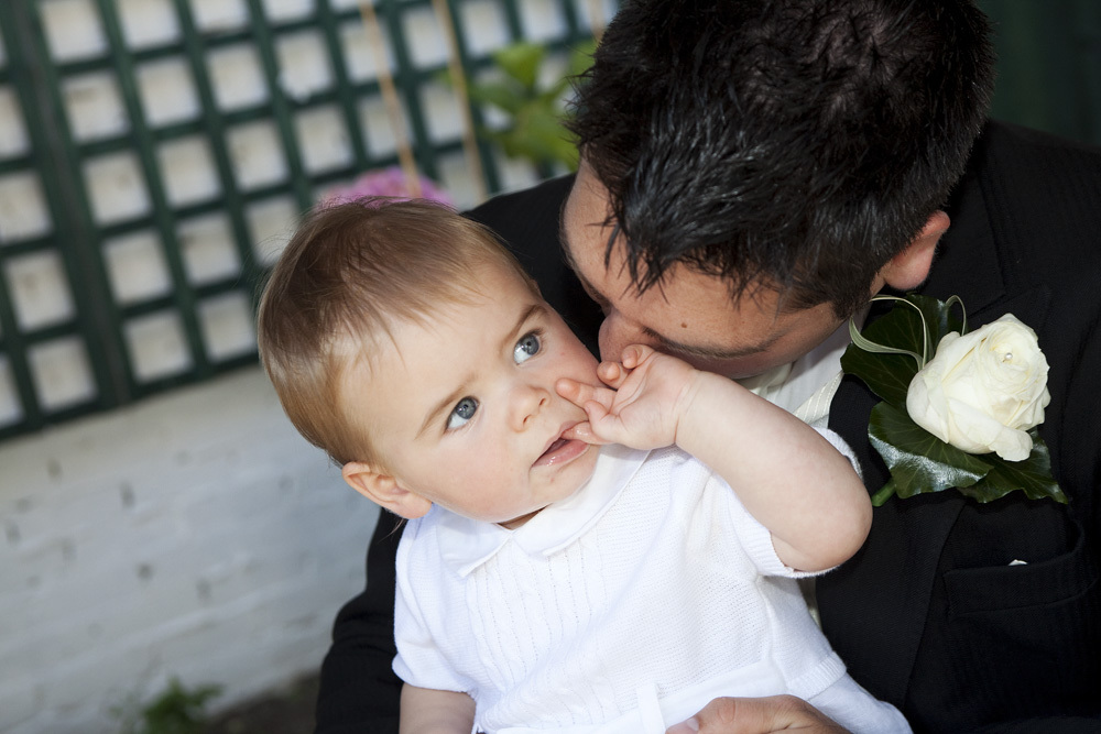 Groom and their son at Bear Hotel, Cowbridge - Wedding Photography at The Bear Hotel, Cowbridge