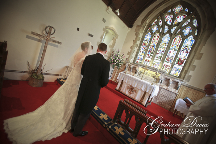 Bride & Groom at ceremony at Wedding at St. Hilary - Wedding Photography at St. Hilary
