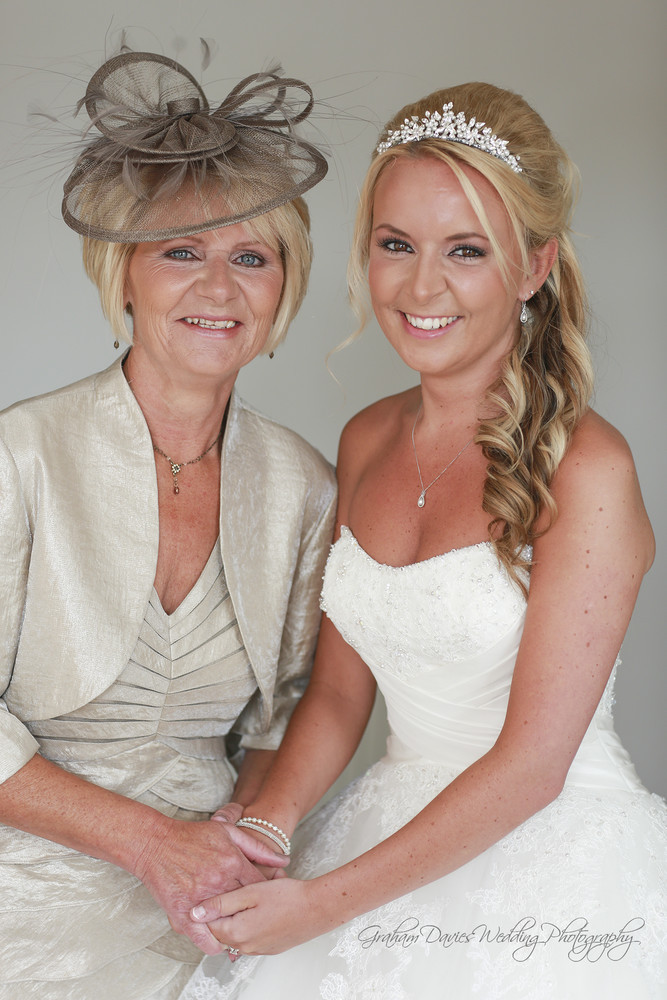 Miskin Manor Bride & Mother photograph - Wedding Photography at Miskin Manor