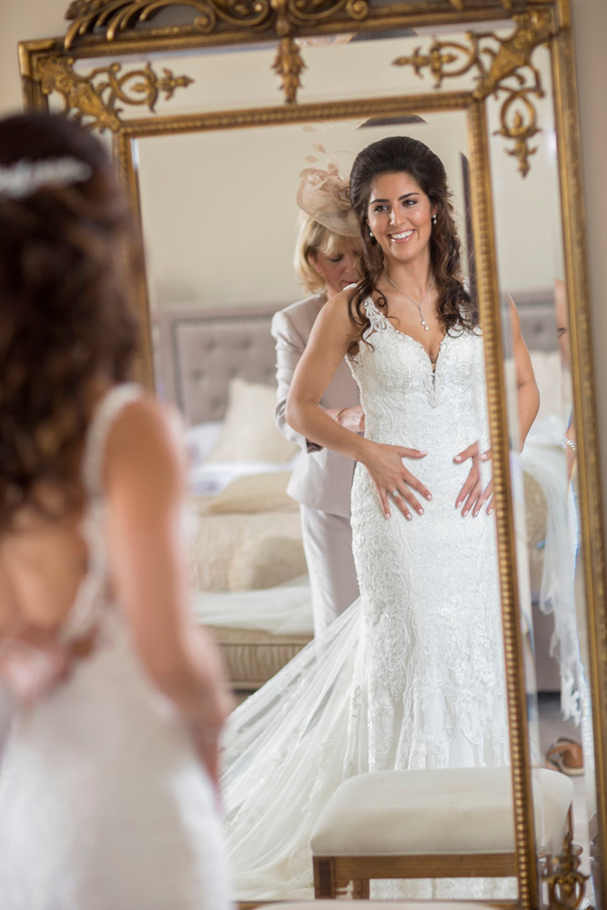 Beautiful Bride and her mum at St Tewdrics House Wedding Venue - Wedding Gallery