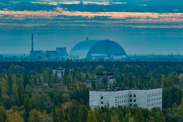 Power Plant from Pripyat - Chernobyl, Pripyat & Duga Radar