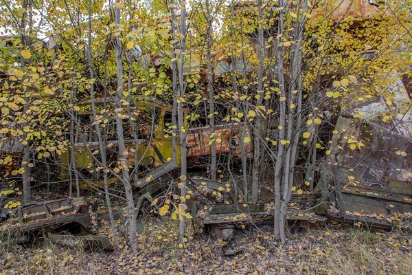 Pripyat Vehicle Graveyard - Chernobyl, Pripyat & Duga Radar