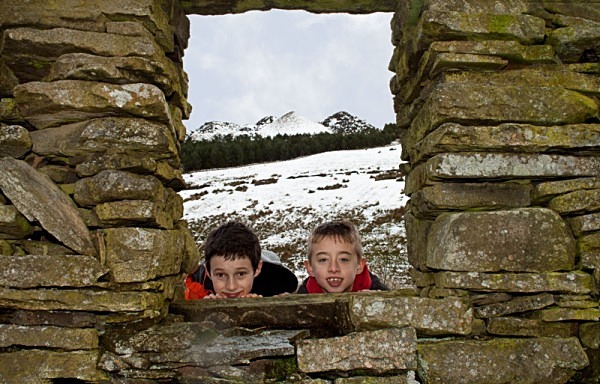 chaz and cade in the snow 2012 - miscellaneous