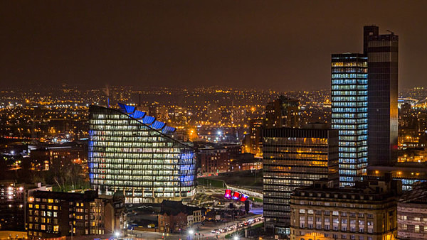 manchester at night urbex urban exploration betham tower manchester skyline Salford One Greengate