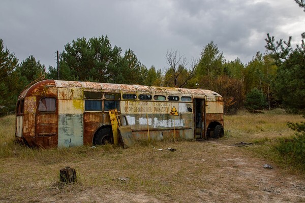 Abandoned Bus (stalker stop off) - Chernobyl, Pripyat & Duga Radar