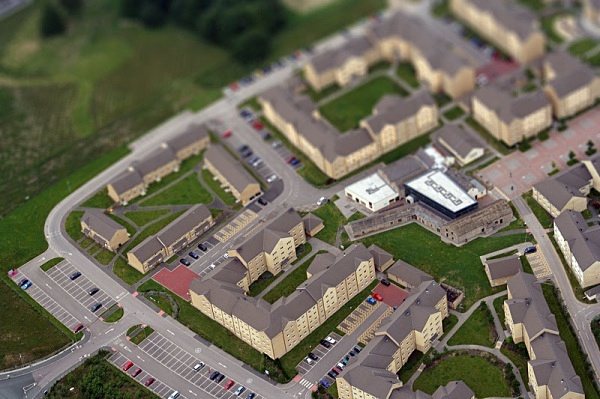 More tilt and  shift of Lancaster Uni - Photoshop Work