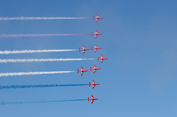 Southport Air Show 2014 lancaster bomber euro typhoon  red arrows spitfire
