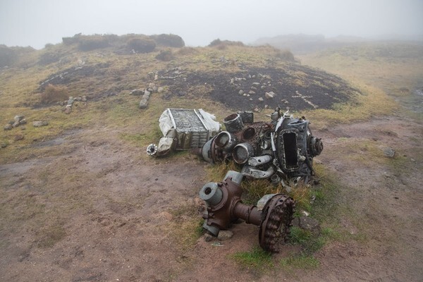 Bleaklow plane crash Glossop Derbyshire Boeing RB-29A 44-61999 Higher Shelf Stones Peak District