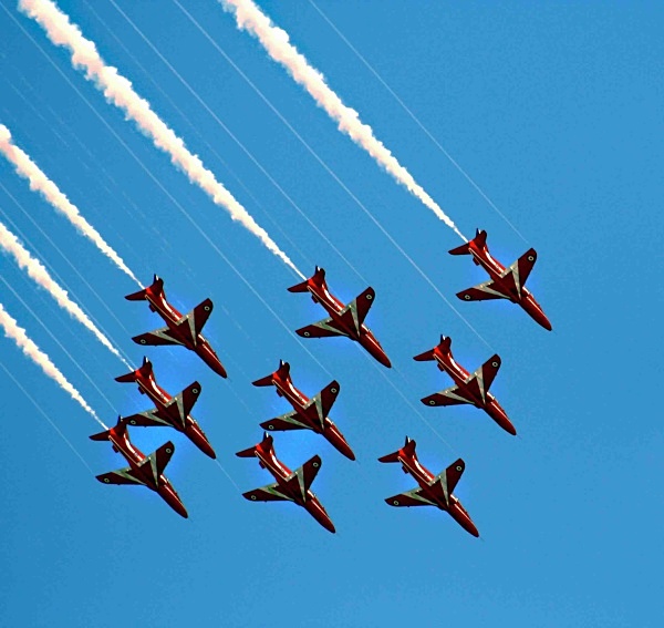 Royal Air Force Aerobatic Team red arrows  the red arrows