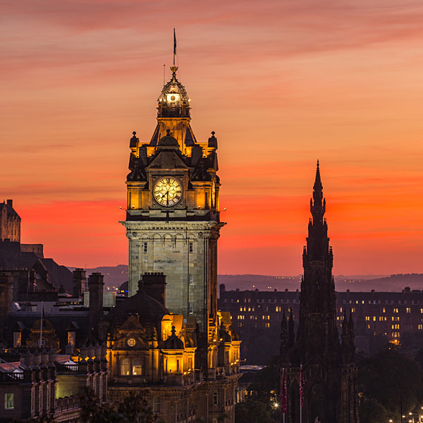 The Balmoral and Scott Monument from Calton Hill - Edinburgh (Auld Reekie)