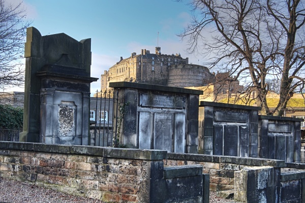 The Castle from Greyfriars Churchyard - Edinburgh (Auld Reekie)