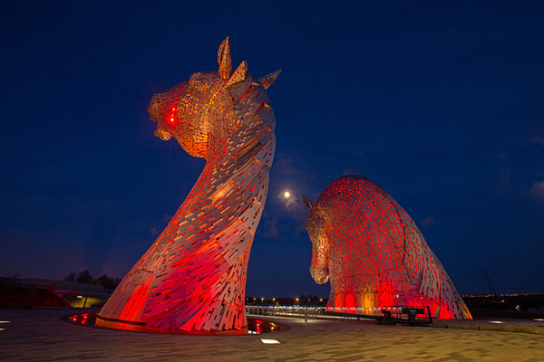 The Moon over The Kelpies - Scottish Landscapes