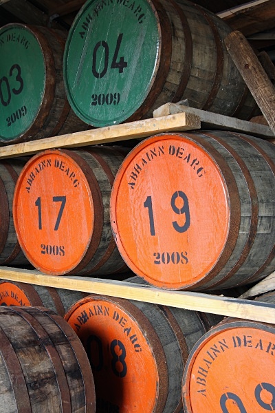 Casks of new spirit at Abhainn Dearg - Whisky