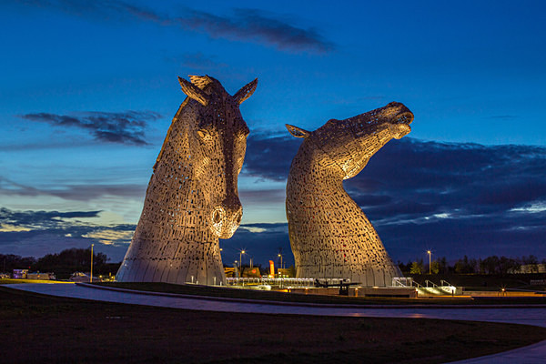 The Mayday sun sets over The Kelpies - Scottish Landscapes