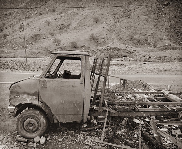 ABANDONED VAN, Cwmystwyth Mines, Ceredigion 1994 - THE WELSH LANDSCAPE - MOSTLY IN CEREDIGION