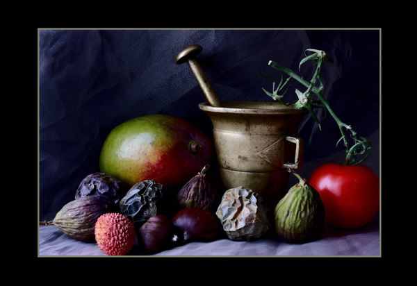 Figs and a Tomato - Still Life