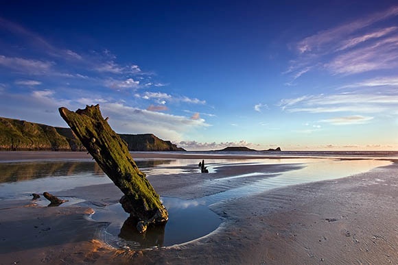 Arfordir De Cymru 50 - Wreck of the Helvetia - Rhossili - Arfordir De Cymru / S. Wales Coast