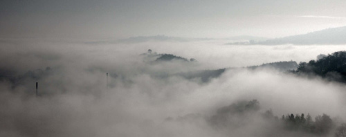 Oker Hill in the mist - Landscapes