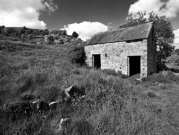Oker Hill Farm Building - Black and White