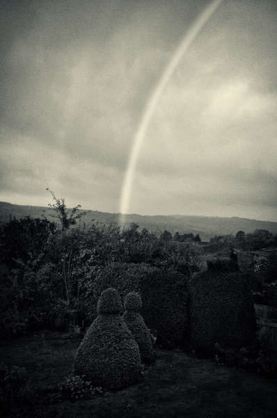 At the end of a rainbow! - Black and White