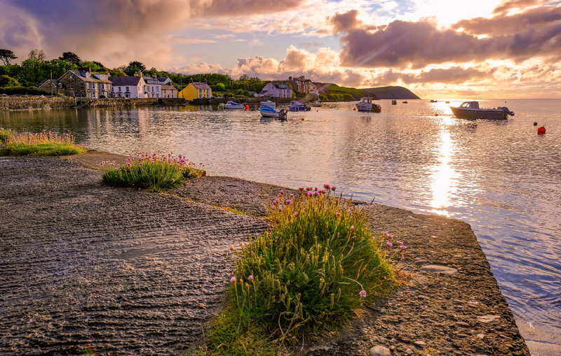 Parrog Sunset Newport - Greeting cards