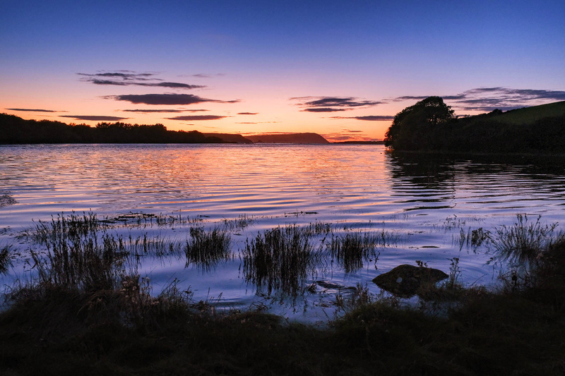 Newport Estuary Blue sunset - Newport Pembrokeshire