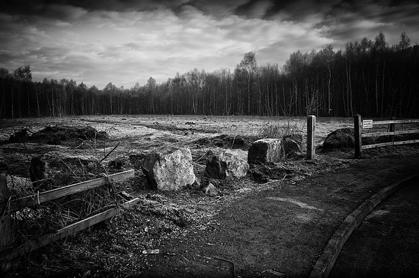 Rowsley sidings - Black and White