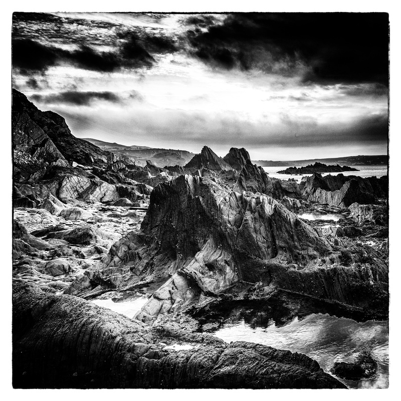 Rocks 2 - Square in Black and White